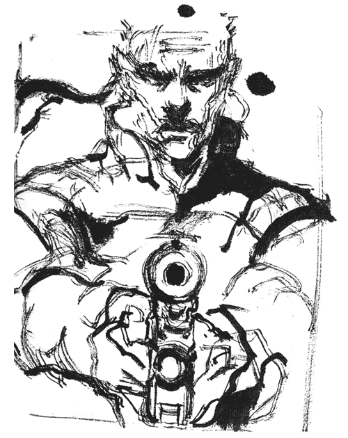 Snake Portrait Sketch from Metal Gear Solid