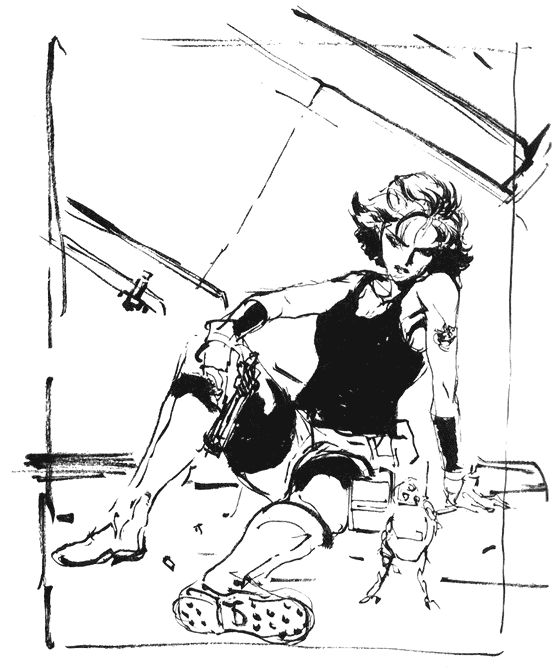 Meryl Concept Art from Metal Gear Solid