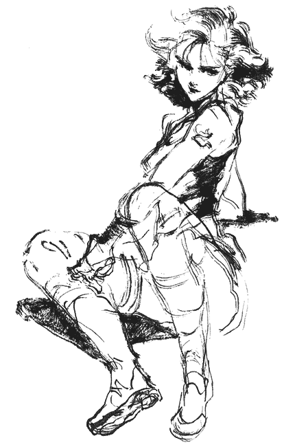 Meryl Concept Artwork from Metal Gear Solid