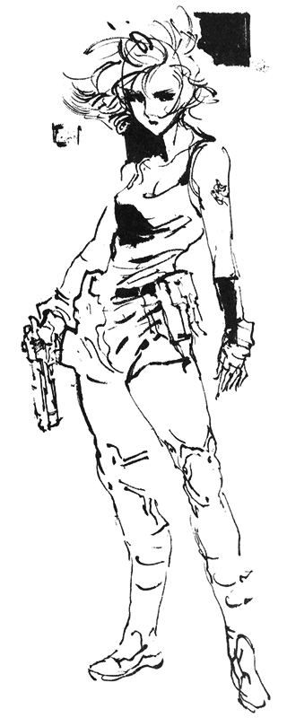 Meryl Concept Sketch from Metal Gear Solid
