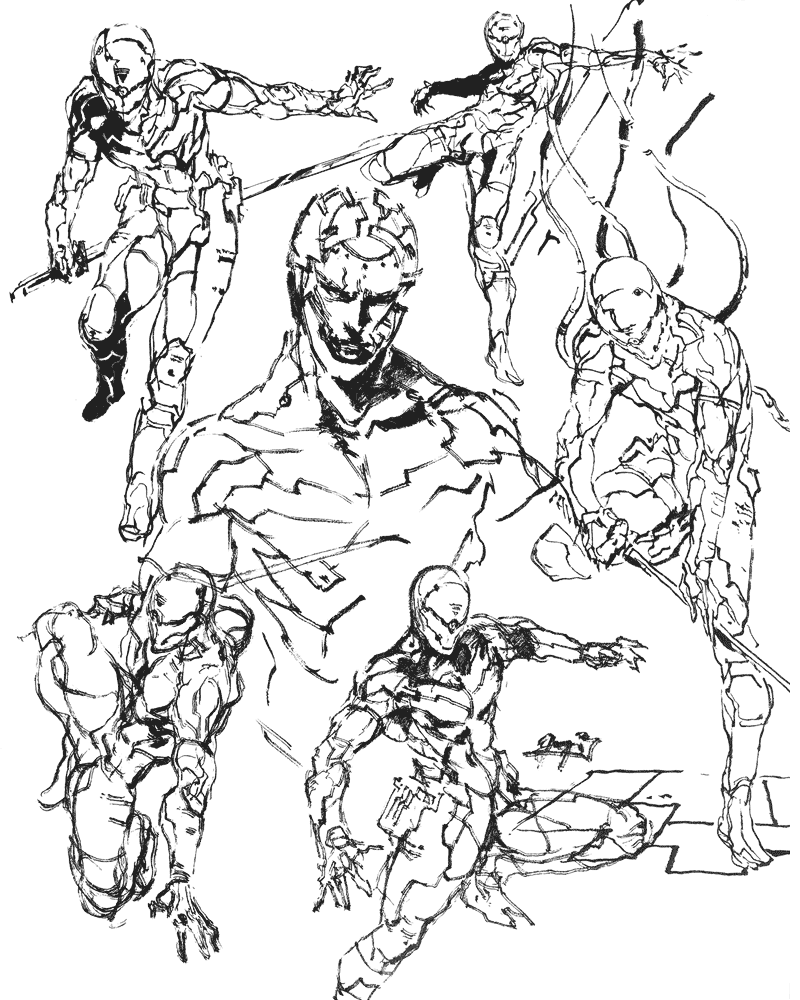 Ninja Sketches from Metal Gear Solid