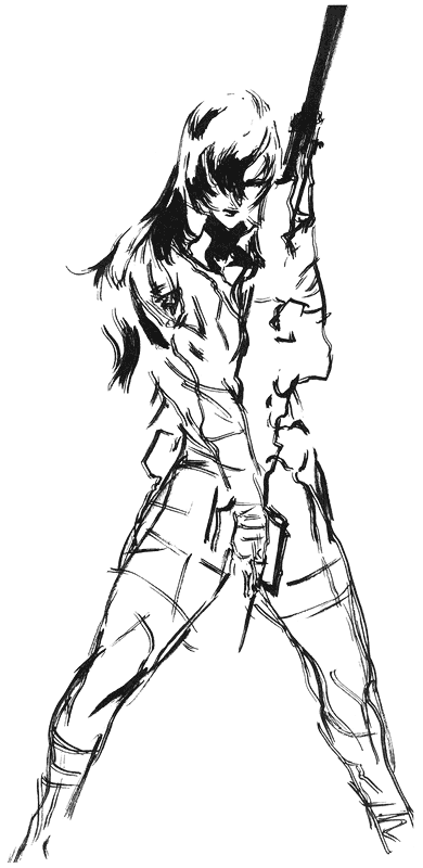 Sniper Wolf Rough Sketch from Metal Gear Solid