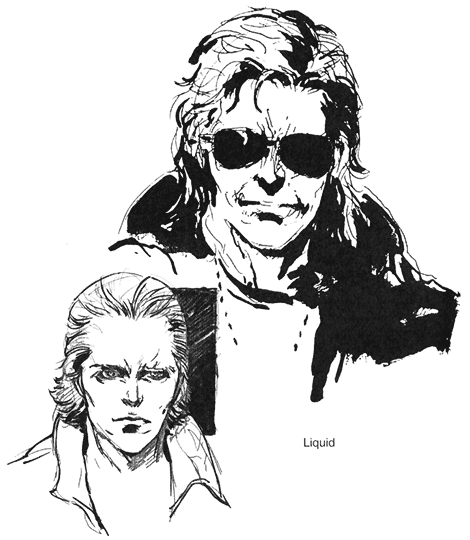 Liquid Snake Concept Sketches from Metal Gear Solid