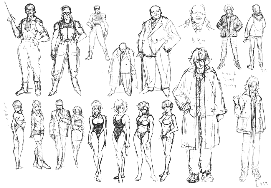 Costume Designs Art from Metal Gear Solid