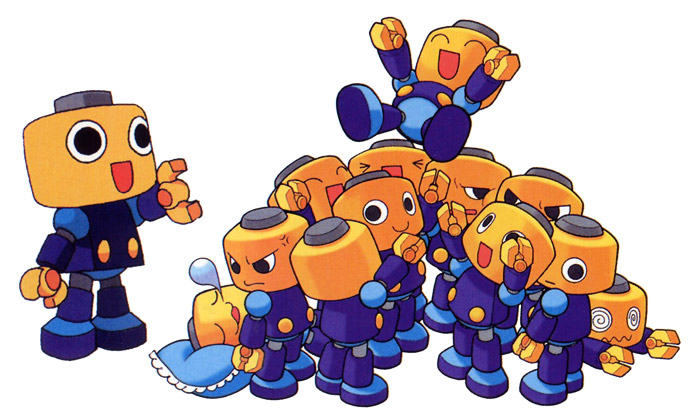 Servbots Art from Mega Man Legends