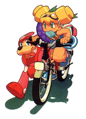 Roll Casket & Rush Art from Mega Man Series