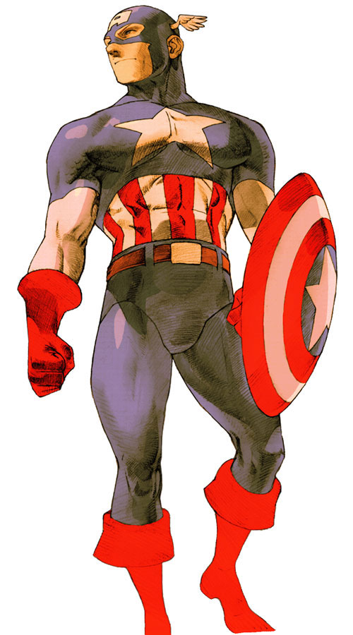 Captain America (Captain America Series) Art from Marvel vs. Capcom 2
