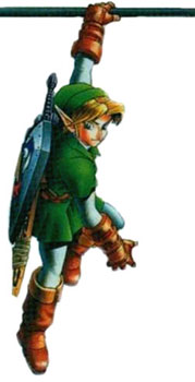 Link Hanging Art from Legend of Zelda: Ocarina of Time