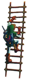 Link Climbing Art from Legend of Zelda: Ocarina of Time