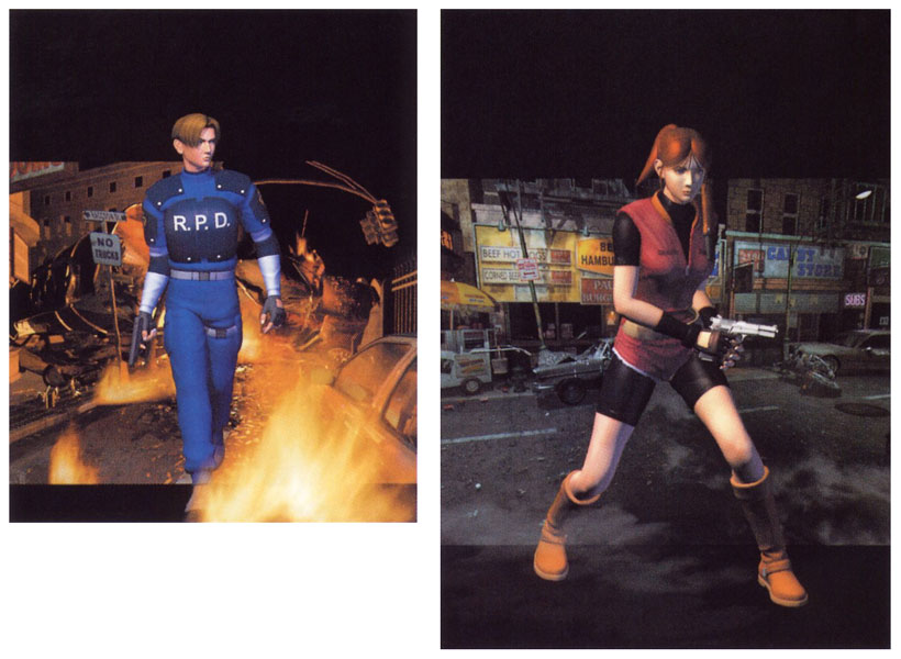 Leon & Claire Promo Art from Resident Evil 2