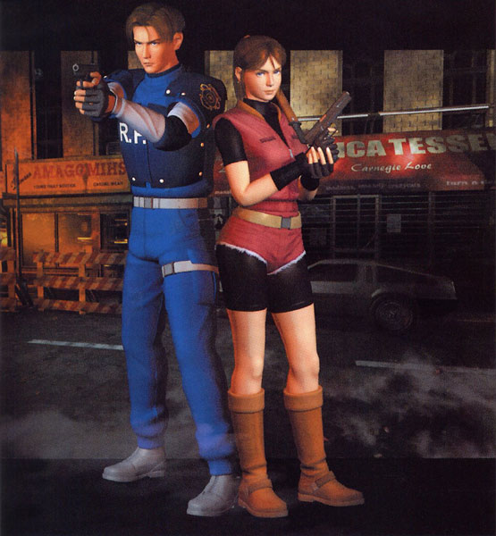 Leon & Claire Promotional Art from Resident Evil 2