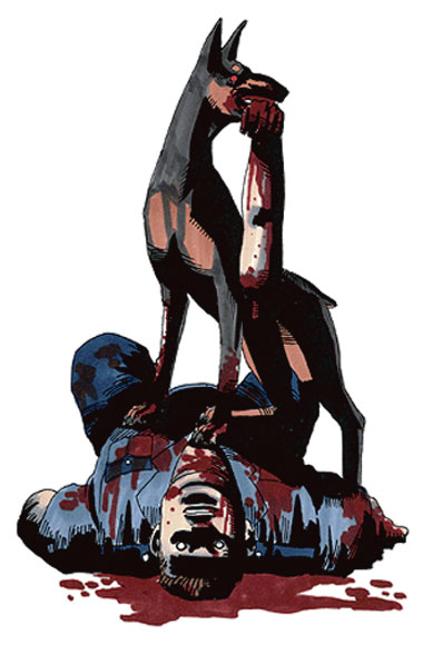 Zombie and Dog Art from Resident Evil 2