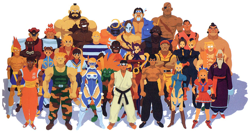 Street Fighter Alpha 3 Simple Characters Art from Street Fighter Series