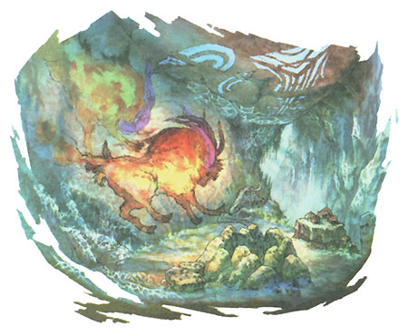 Cave Painting Concept Art from Unlimited Saga