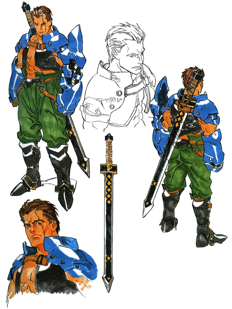 Arngrim Concept Art from Valkyrie Profile