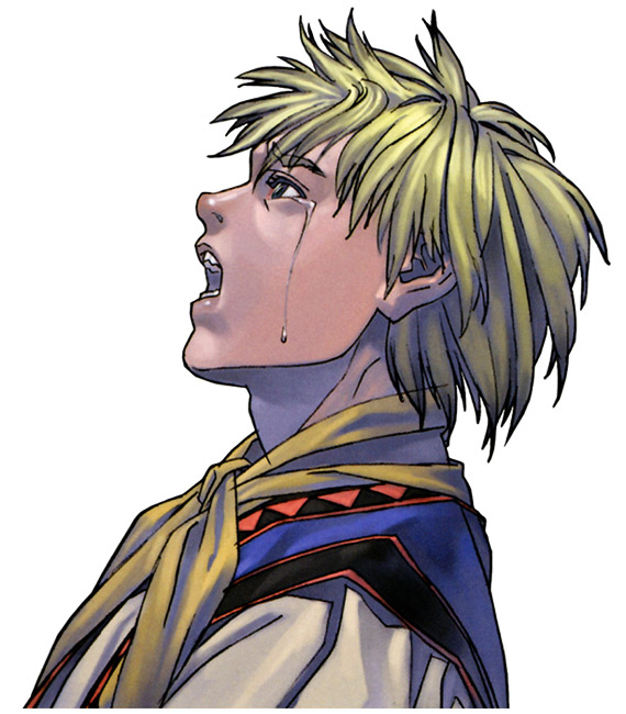 Young Lucian Crying Art from Valkyrie Profile