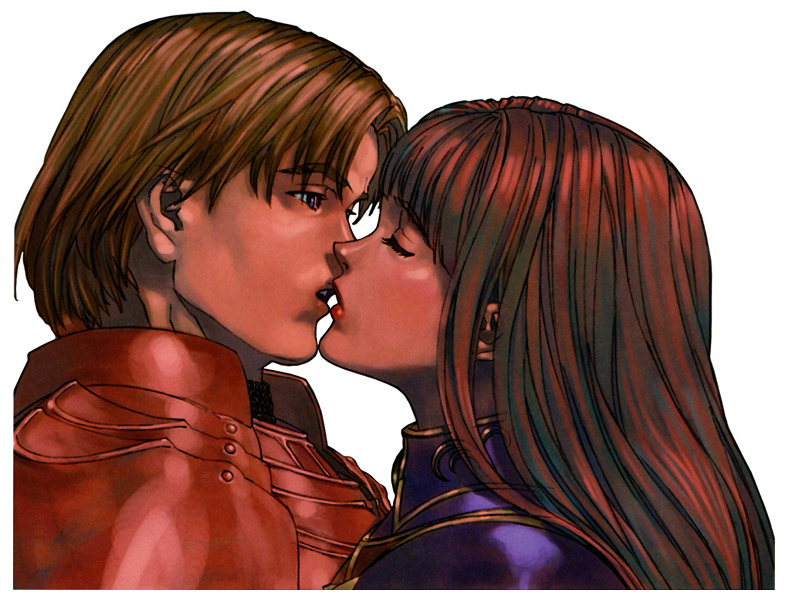 Lucian & Lenneth Kissing Art from Valkyrie Profile
