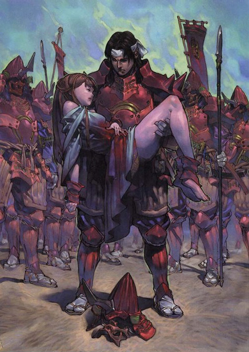 Shiho Death Story Scene Illustration from Valkyrie Profile