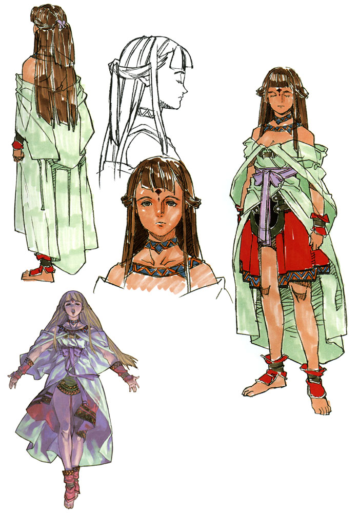 Shiho Concept Art from Valkyrie Profile
