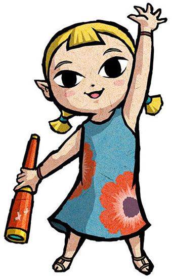 Link's Sister Aryll Art from The Legend of Zelda: The Wind Waker
