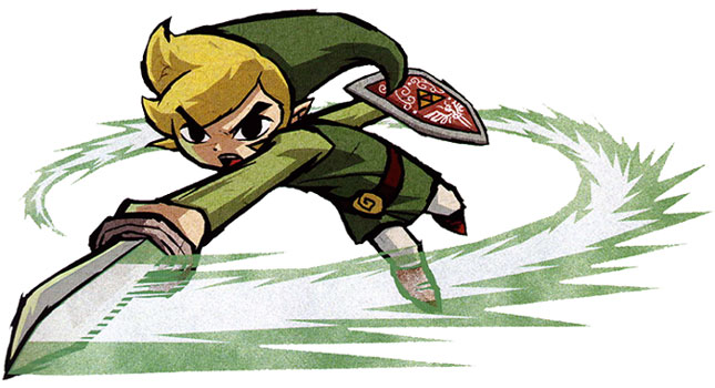 Link Power Slash Art from The Legend of Zelda: The Wind Waker