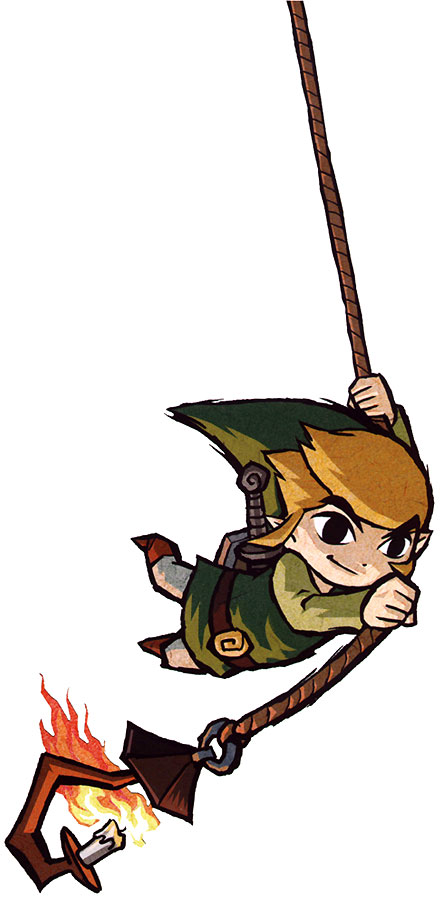 Link Rope Swing Art from The Legend of Zelda: The Wind Waker
