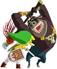 Link Fighting Moblin