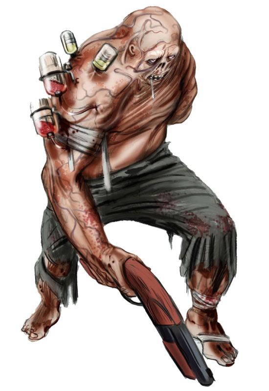 Biological Enemy Concept Artwork from BioShock