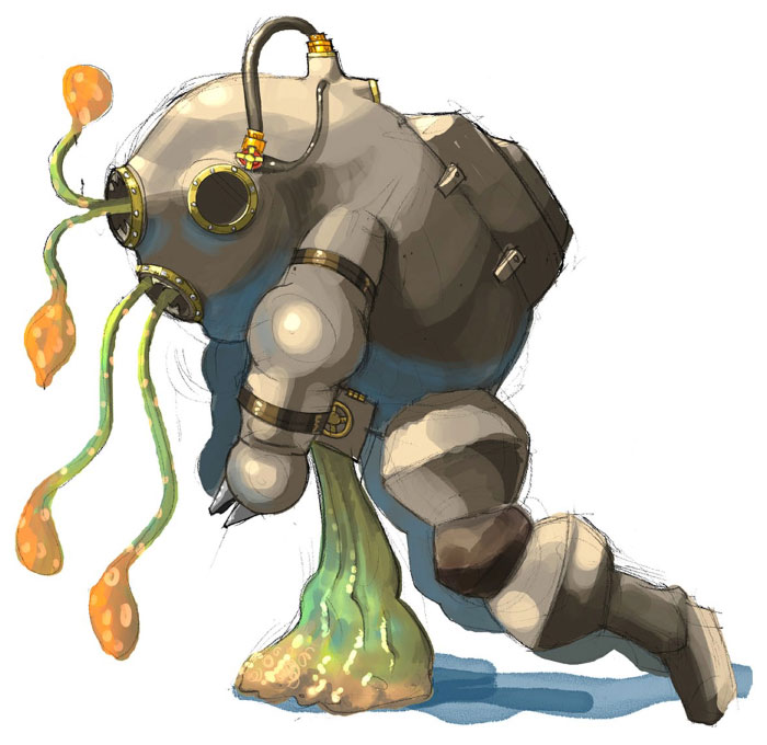 Biological Enemy Art from BioShock