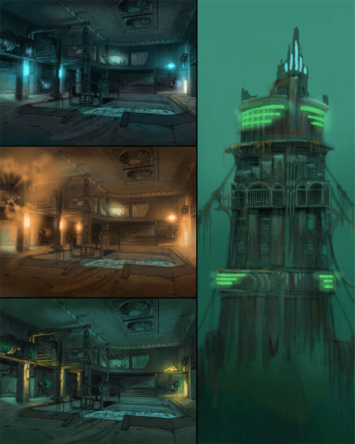 Environment Concepts from BioShock