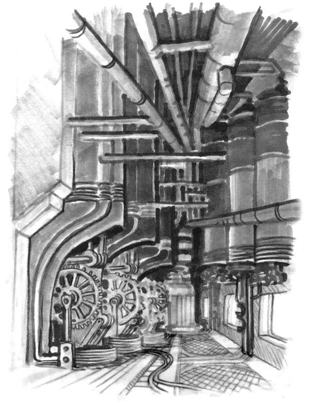 Gears Sketch from BioShock
