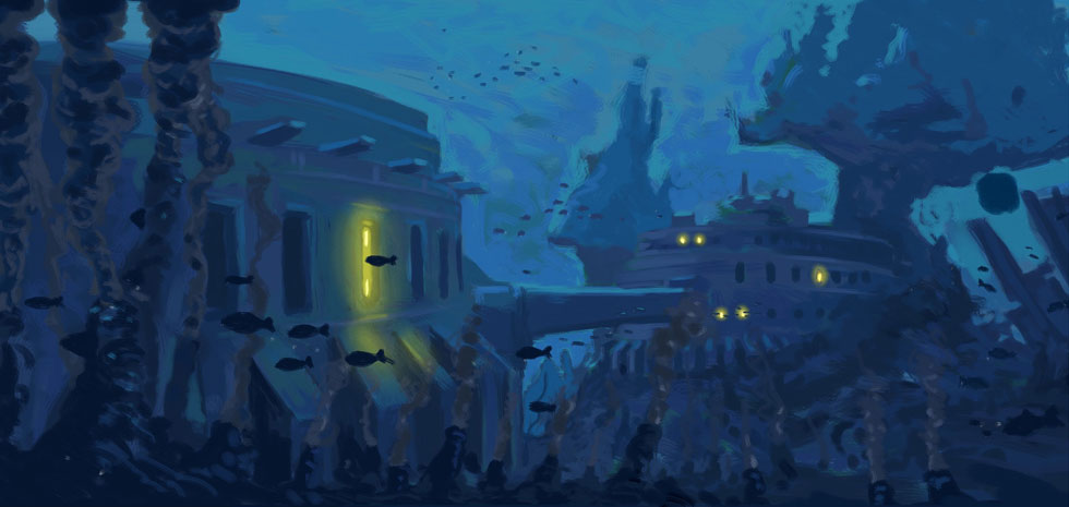 Underwater Environment Art from BioShock
