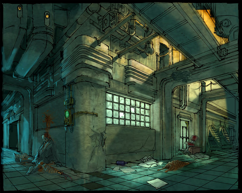 Body in a Hallway Art from BioShock