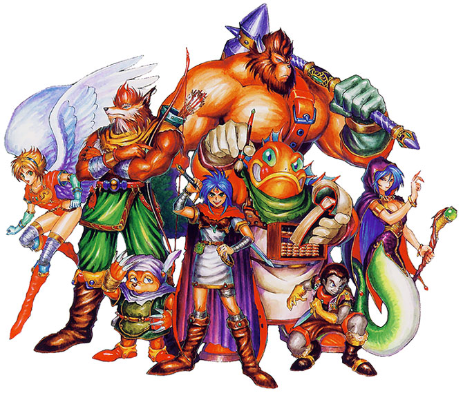 Main Characters Art from Breath of Fire