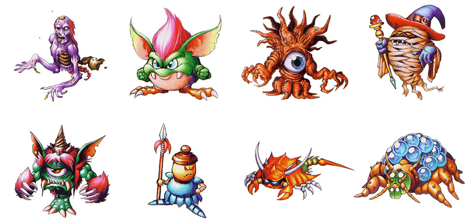 Monsters Art from Breath of Fire II