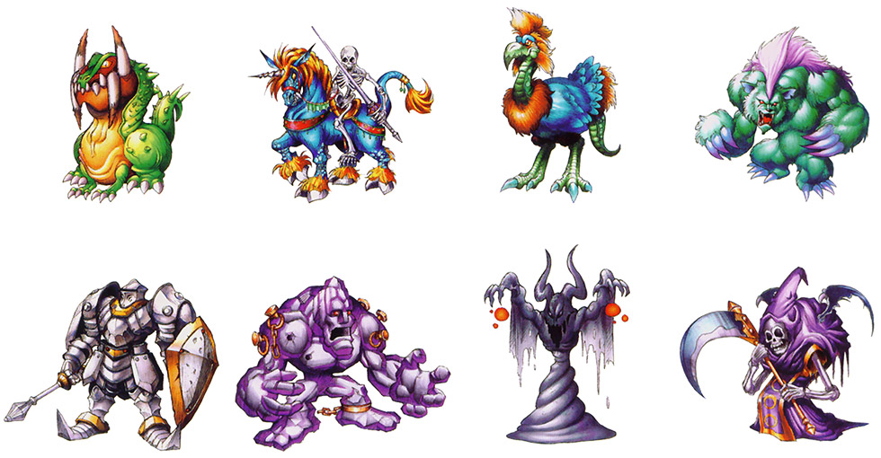 Monster Designs from Breath of Fire II