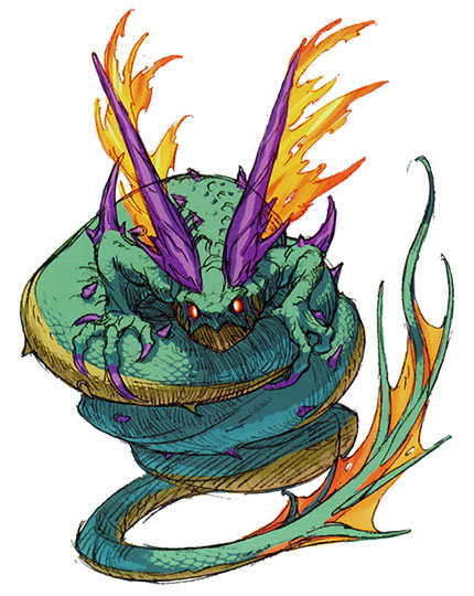 Tiamat Metamorphosis Art from Breath of Fire III