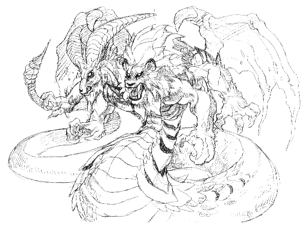 Chimera Sketch from Breath of Fire III