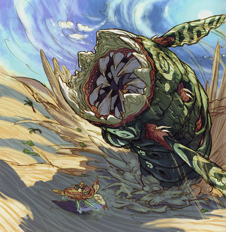 Sand Worm Art from Breath of Fire IV