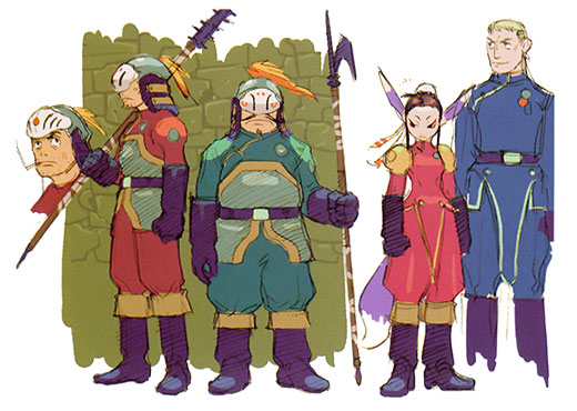 Soldiers, Ursula, & Rasso Art from Breath of Fire IV