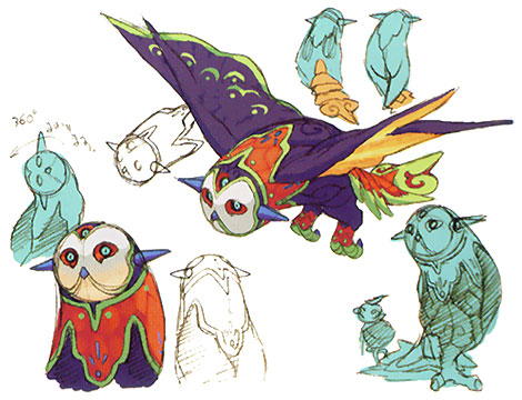 Owl Monster Art from Breath of Fire IV