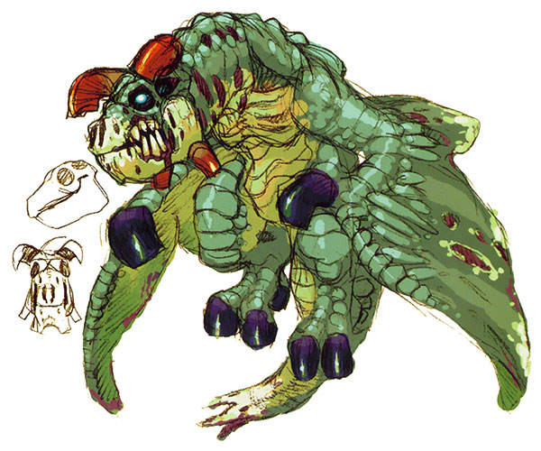 Dragon Newt Art from Breath of Fire IV