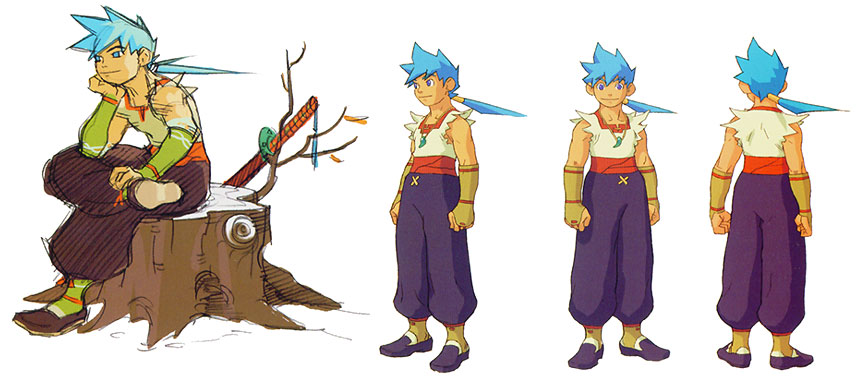 Ryu Concept Art from Breath of Fire IV