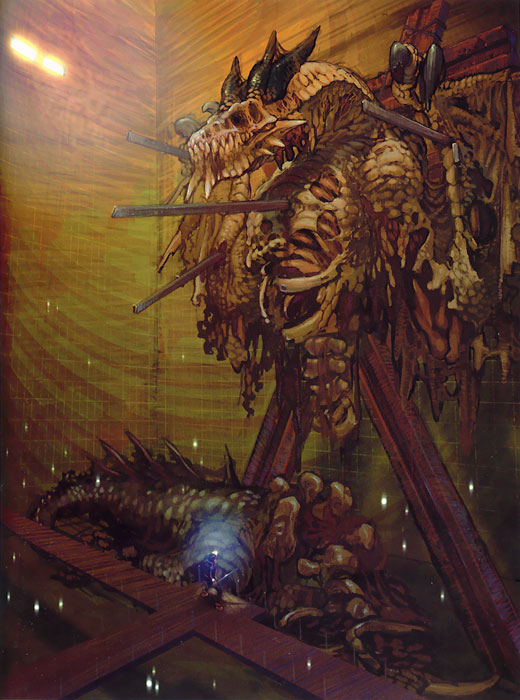 Crucified Dragon Art from Breath of Fire V