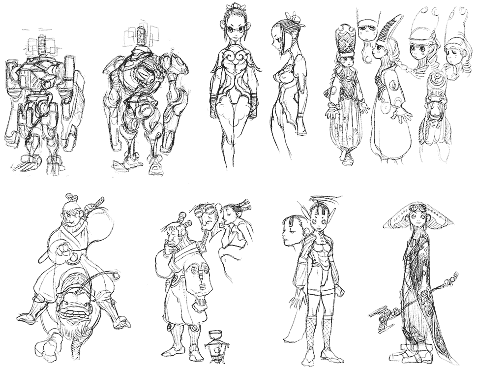 Character Sketches from Breath of Fire V