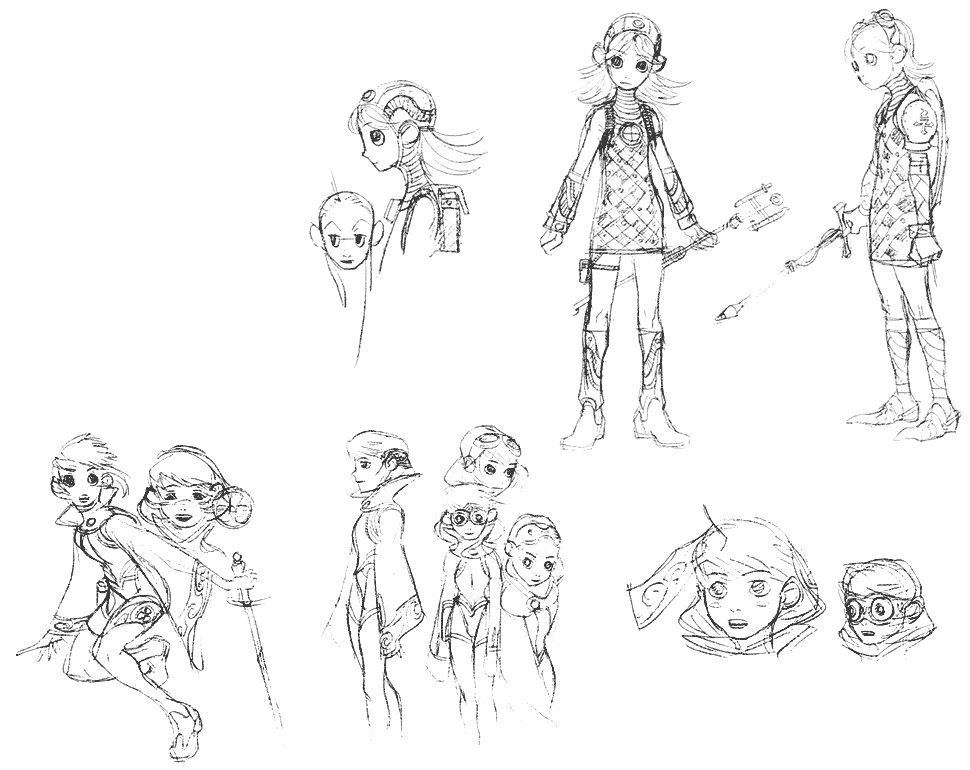 Nina Concept Sketches from Breath of Fire V