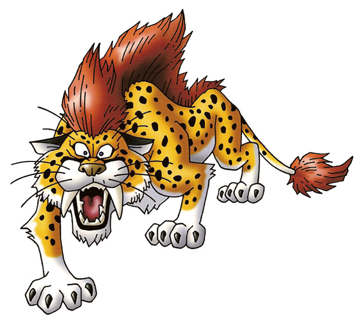 Sabrecat Art from Dragon Quest VIII