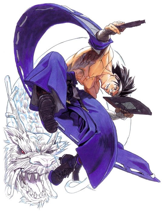 Anji Mito Concept Art from Guilty Gear X2