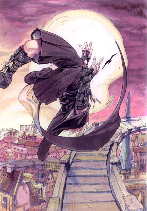 Chipp Zanuff Backflip Art from Guilty Gear X2