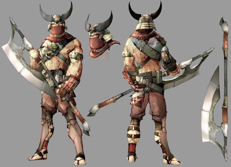 Axeman Art from Heavenly Sword